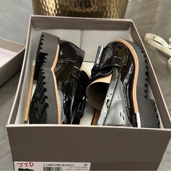 Franco Sarto Carolynn Tassel Loafer Black Patent - Picture 2 of 12